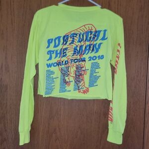 Band Tee Portugal The Man Neon Yellow Long Sleeve Tour Shirt Music 2018